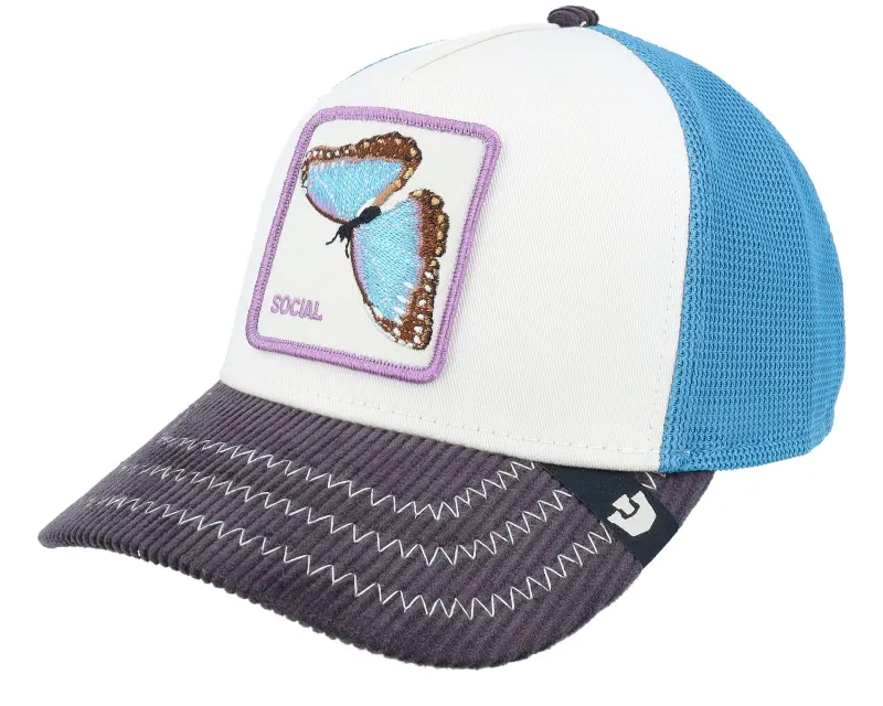 Goorin Social Remix Remix Multi Color White/Blue/Grey A-Frame Trucker online
