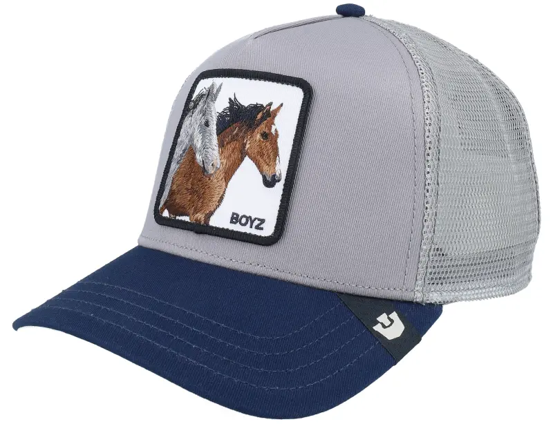 Goorin The Boyz Sport Gray/Navy A-Frame Trucker online