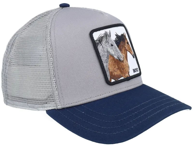 Goorin The Boyz Sport Gray/Navy A-Frame Trucker online