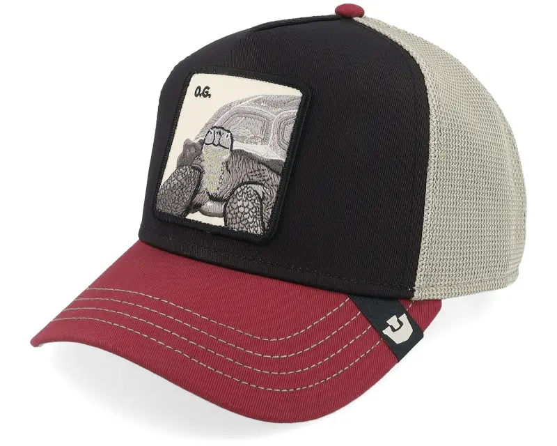 Goorin Tricolor Tortiouse Tri Tone Multi Color Black/Beige/Red A-Frame Trucker online