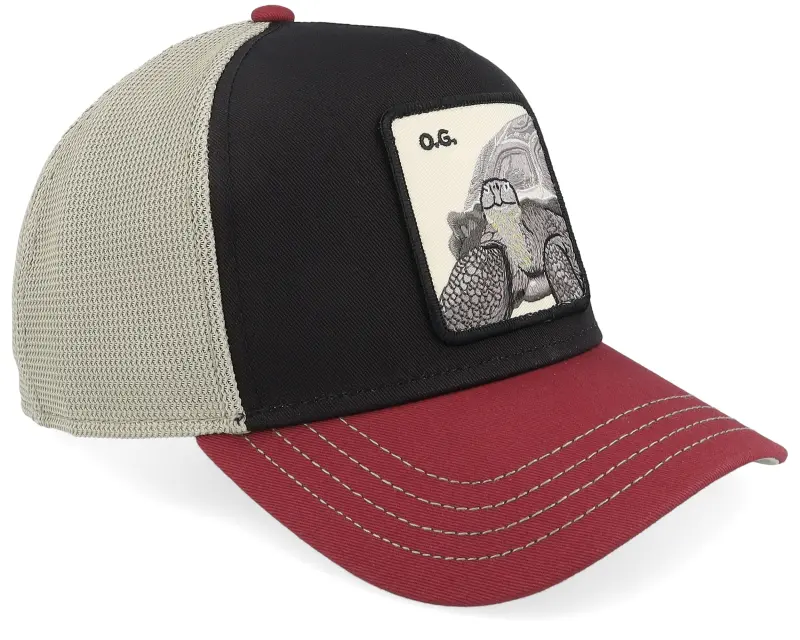 Goorin Tricolor Tortiouse Tri Tone Multi Color Black/Beige/Red A-Frame Trucker online