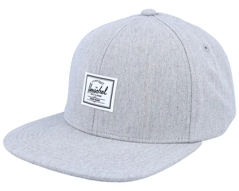 Herschel Whaler 6 Panel Cap Heather Light Grey Snapback online