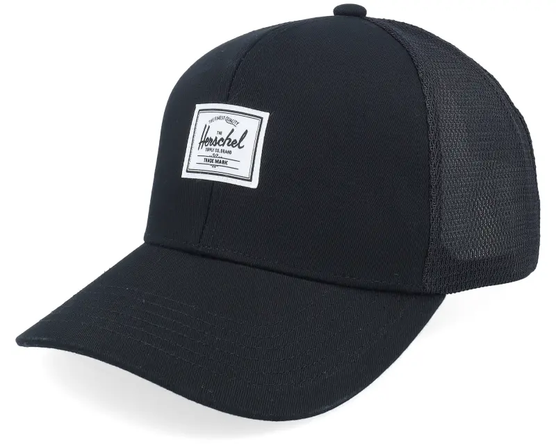 Herschel Whaler Cotton Mesh Cap Black Trucker online