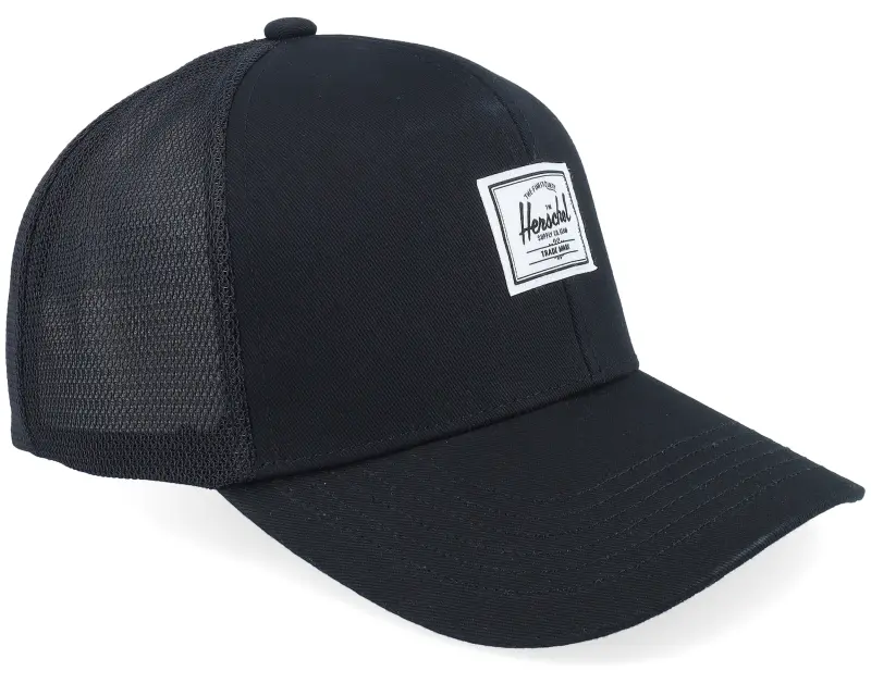 Herschel Whaler Cotton Mesh Cap Black Trucker online
