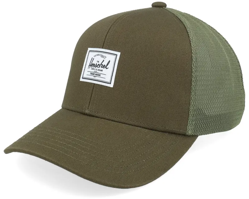 Herschel Whaler Cotton Mesh Cap Ivy Green A-Frame Trucker online
