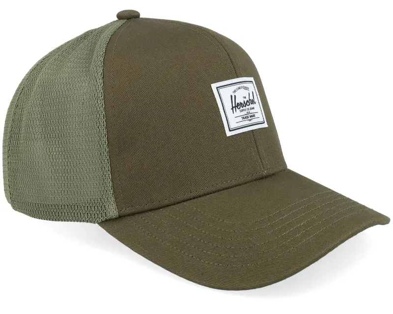 Herschel Whaler Cotton Mesh Cap Ivy Green A-Frame Trucker online