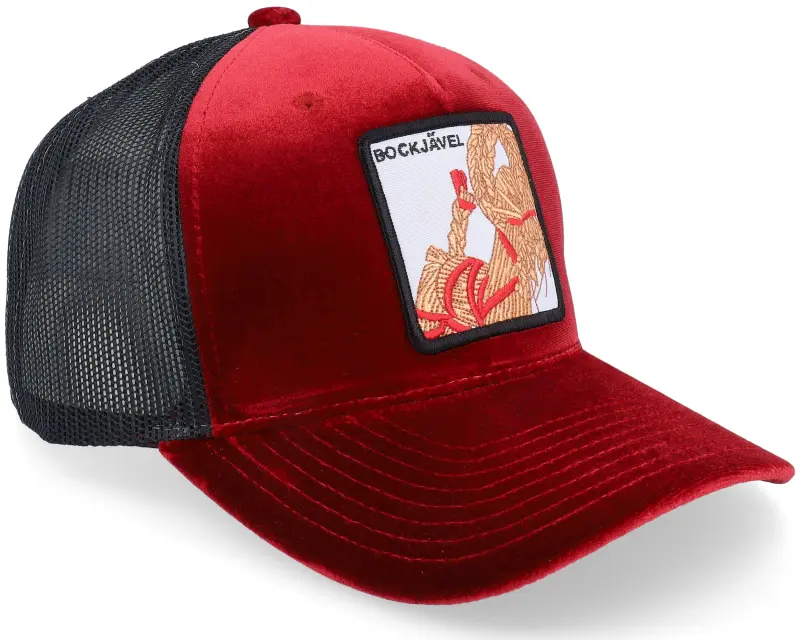 Ho-Ho-Hats Bockjävel Velvet Red/Black A-frame Trucker online