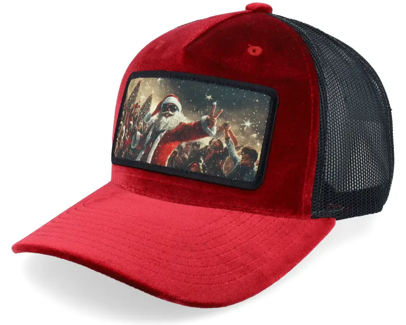 Ho-Ho-Hats Santa Claus All In X-mas Party Velvet Red/Black Trucker online