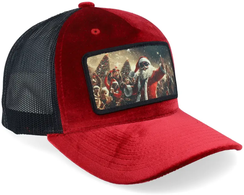 Ho-Ho-Hats Santa Claus All In X-mas Party Velvet Red/Black Trucker online