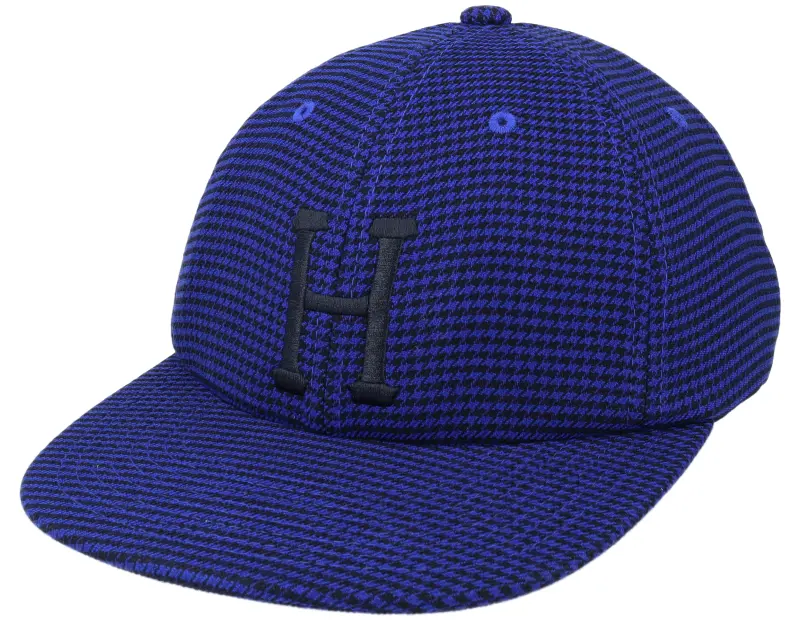 HUF Classic H Houndstooth 6 Panel Navy Strapback online