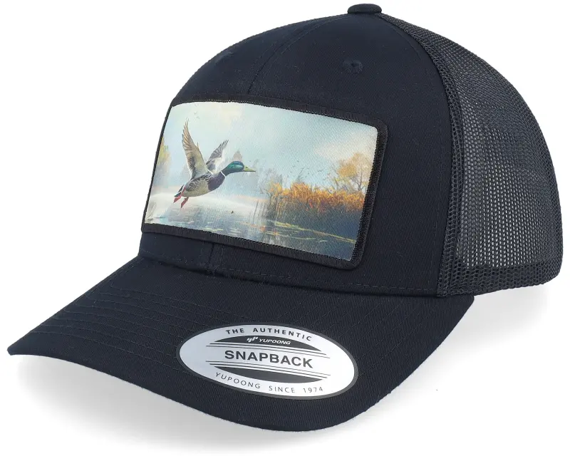 Hunter Big Duck Wide Patch Retro Black Trucker online