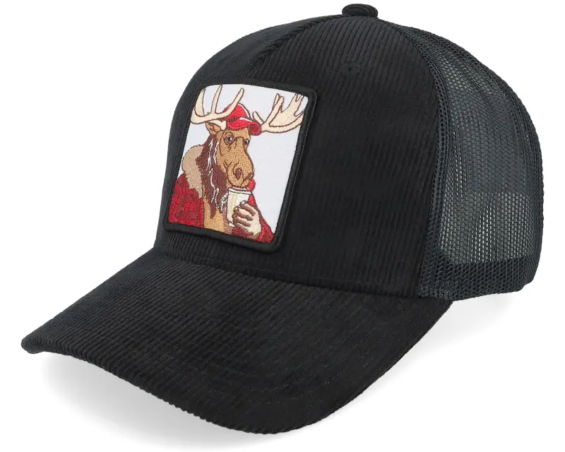 Hunter Moose Coffee Cord Black A-frame Trucker online