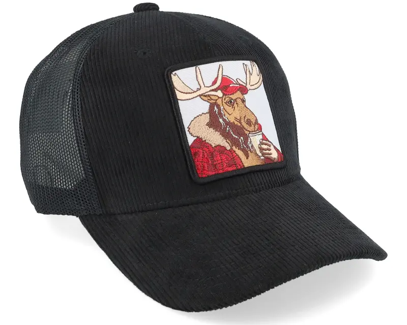 Hunter Moose Coffee Cord Black A-frame Trucker online