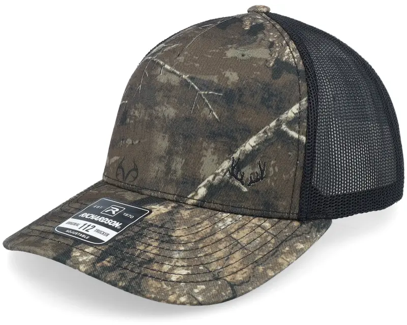 Hunter Tiny Deer Antlers Realtree Timber/Black A-frame Trucker online