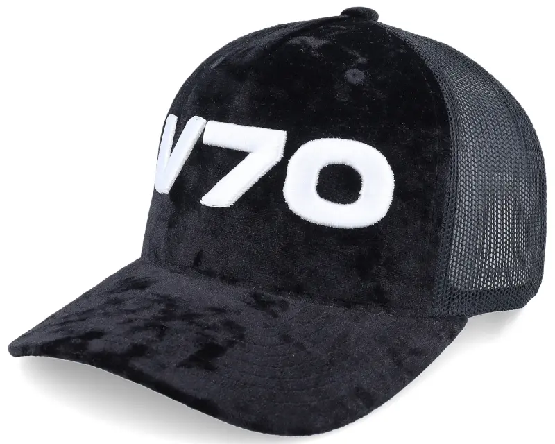 Iconic 3d V70 Logo Velvet Black Trucker online