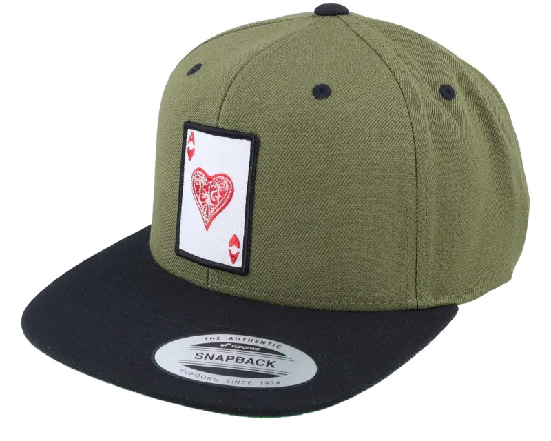 Iconic Ace Of Hearts Olive/Black Snapback online