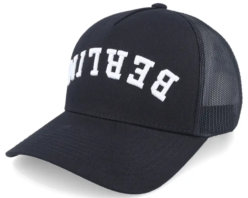 Iconic Berlin Upside Down 3d Black A-frame Trucker online