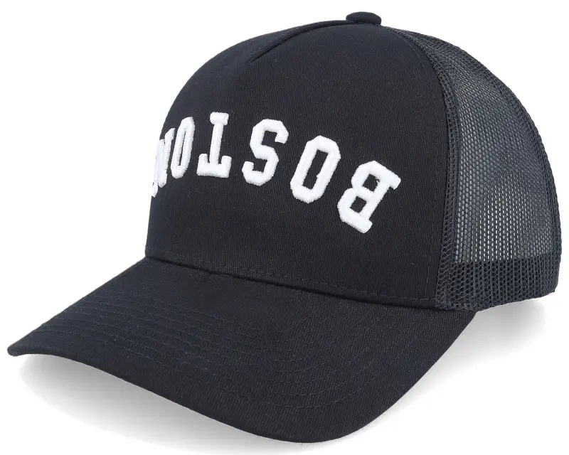 Iconic Boston Upside Down 3d Black A-frame Trucker online