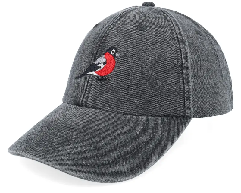Iconic Bullfinch Bird Vintage Washed Black Dad Cap online