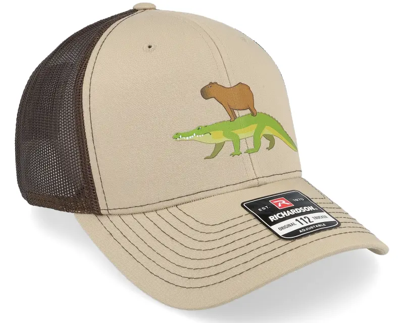 Iconic Capybara Crocodile 112 Split Khaki/Coffee Trucker online
