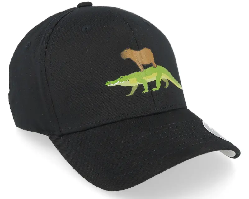 Iconic Capybara Crocodile Black Flexfit Wooly Combed online