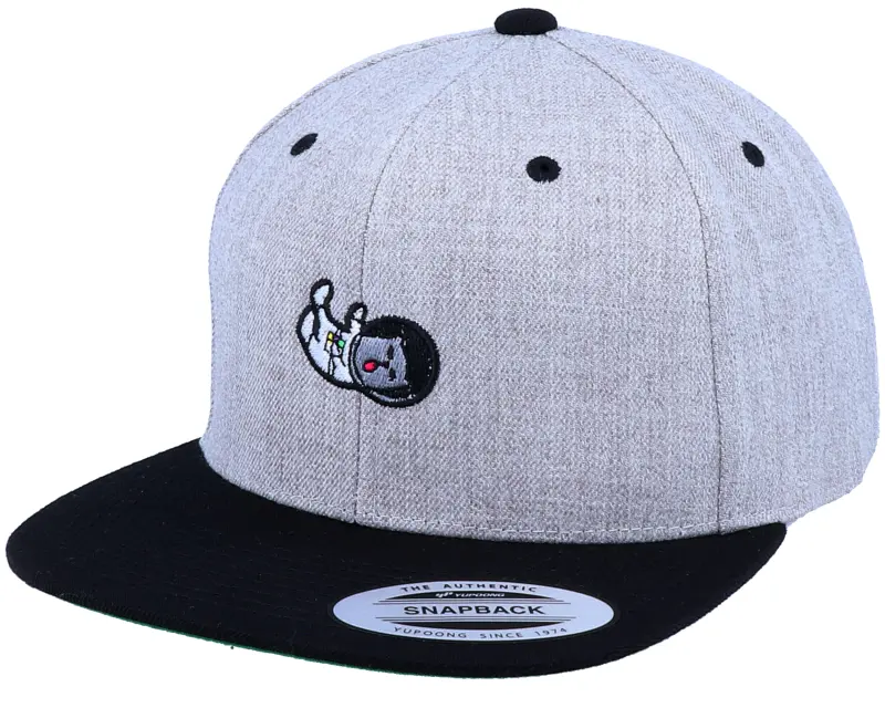 Iconic Cat Astronaut Heather Grey/Black Snapback online