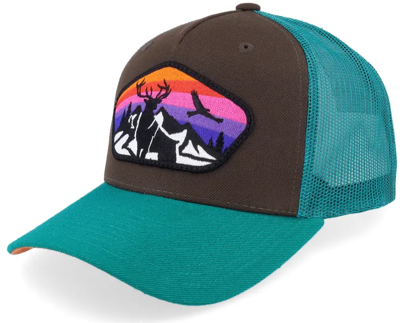 Iconic Colorful Deer Big Patch Brown/Teal/Orange A-frame online