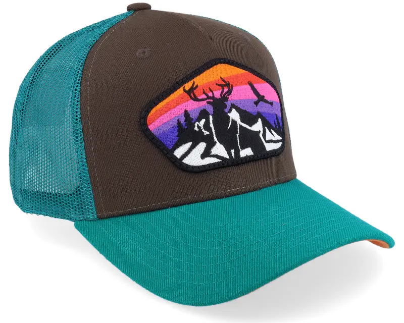 Iconic Colorful Deer Big Patch Brown/Teal/Orange A-frame online