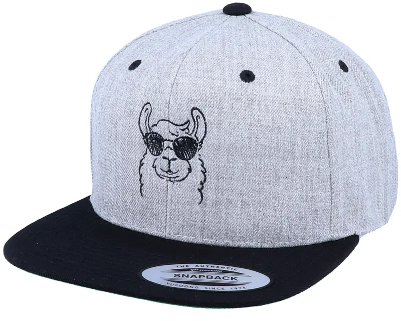 Iconic Cool Llama Lines Heather Grey/Black Snapback online