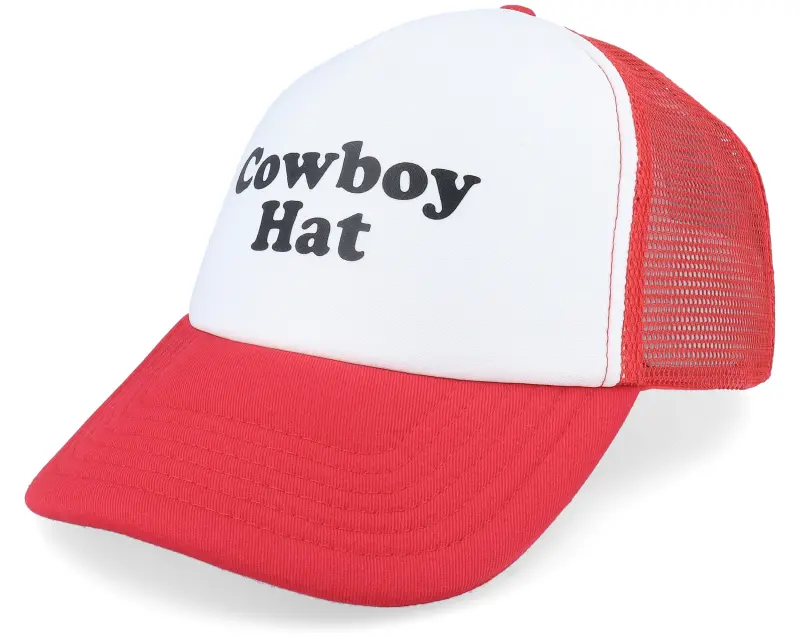 Iconic Cowboy Hat Foam Classic Red/White Vintage Trucker online