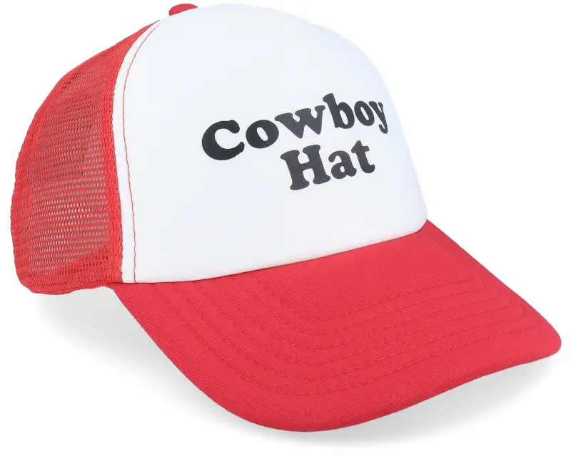 Iconic Cowboy Hat Foam Classic Red/White Vintage Trucker online