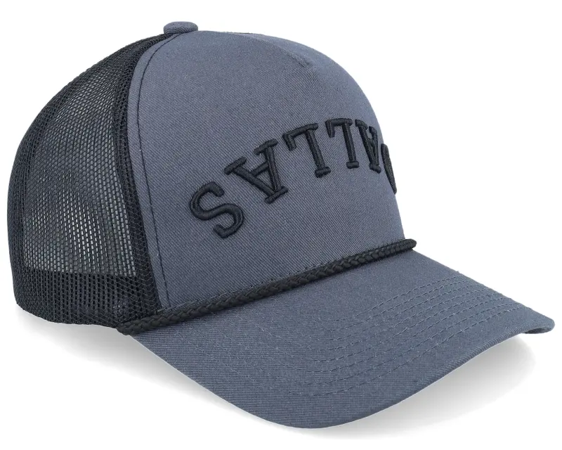 Iconic Dallas Upside Down 3d Rope Charcoal/Black A-Frame Trucker online