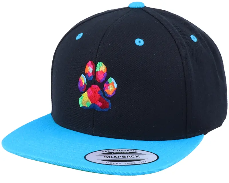 Iconic Dog Paw Colors Black/Teal Snapback online