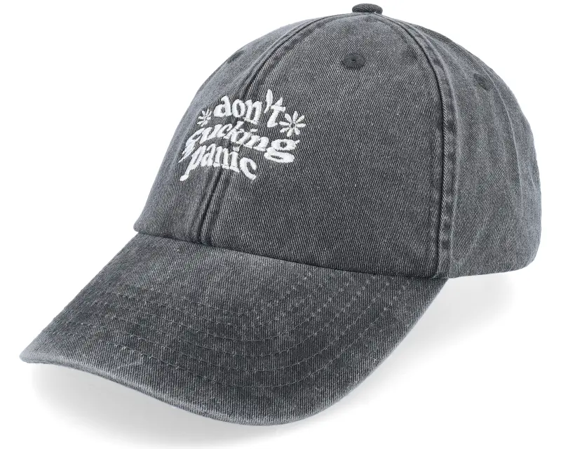 Iconic Don’t Fucking Panic Washed Black Dad Cap online