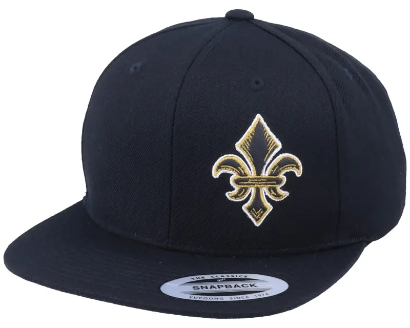 Iconic French Lily Applique Black Snapback online