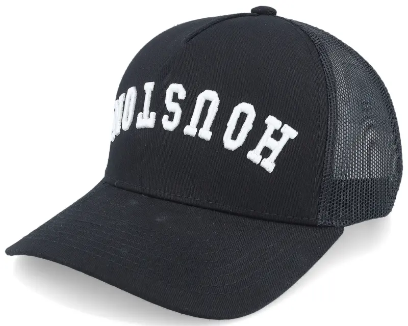 Iconic Houston Upside Down 3d Black A-frame Trucker online
