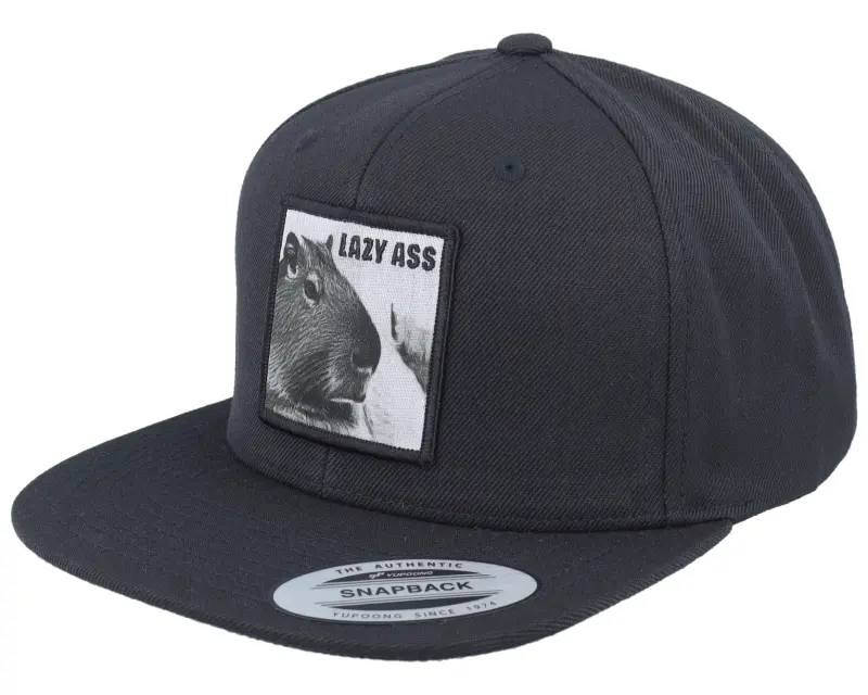Iconic Lazy Capybara Black Snapback online