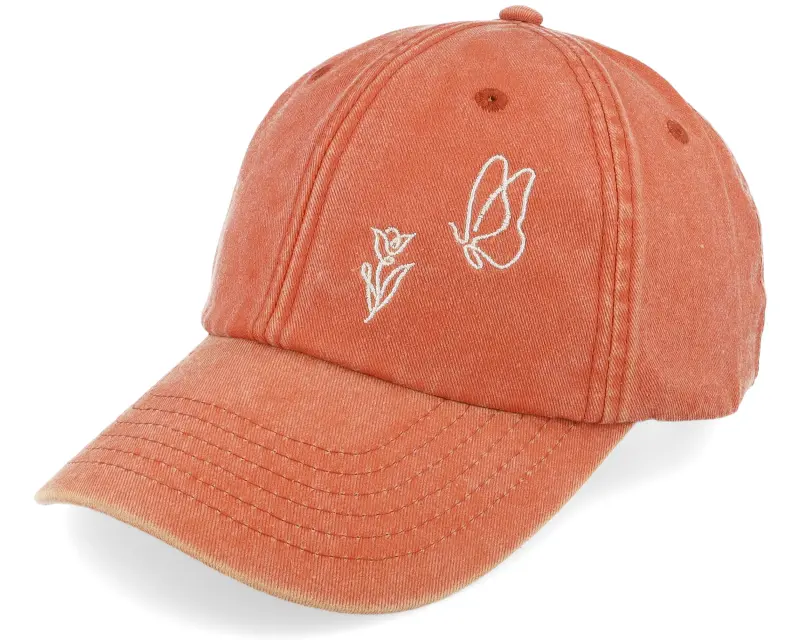 Iconic Line Art Flower And Butterfly Washed Orange online