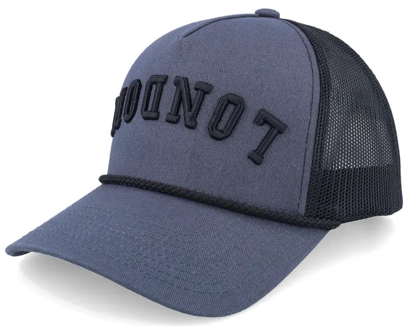 Iconic London Upside Down 3d Rope Charcoal/Black A-Frame Trucker online