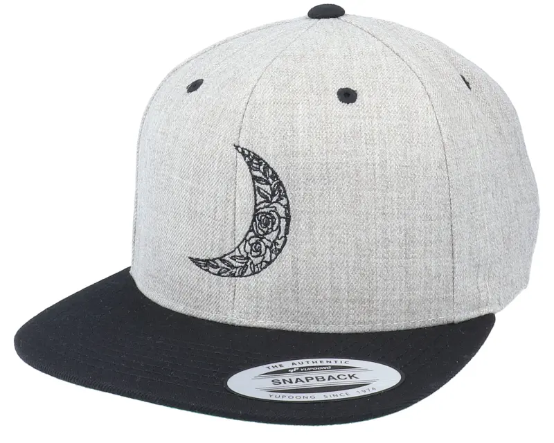 Iconic Moon Rose Mandala Heather Grey/Black Snapback online