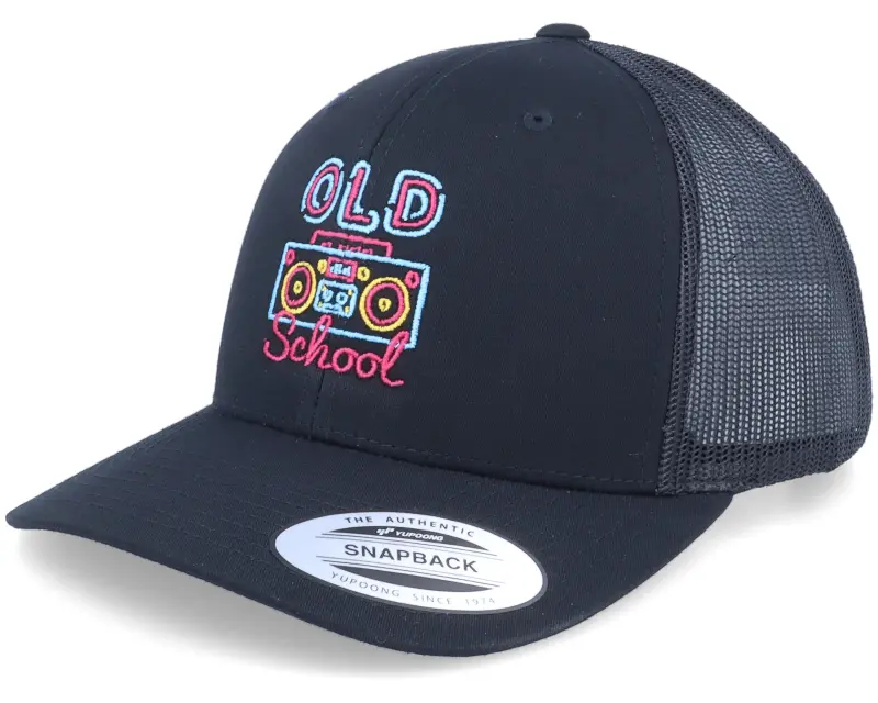 Iconic Neon Summer Old School Black Trucker online