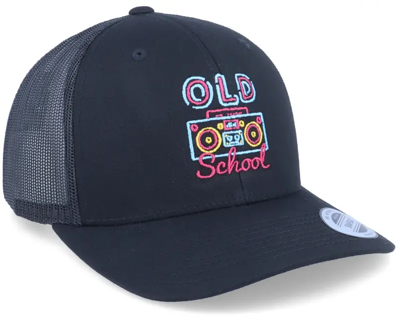 Iconic Neon Summer Old School Black Trucker online