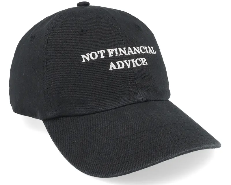 Iconic Not Financial Advice Black Dad Cap online