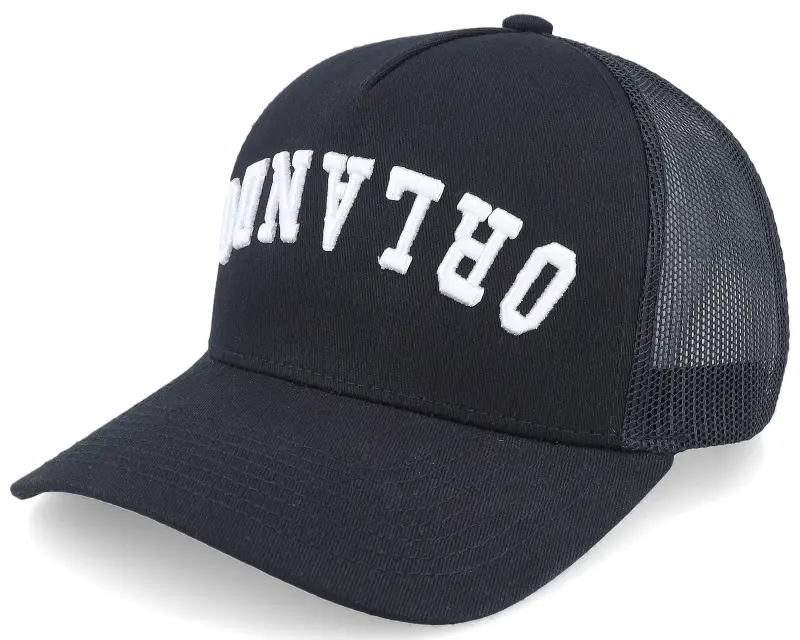 Iconic Orlando Upside Down 3d Black A-frame Trucker online