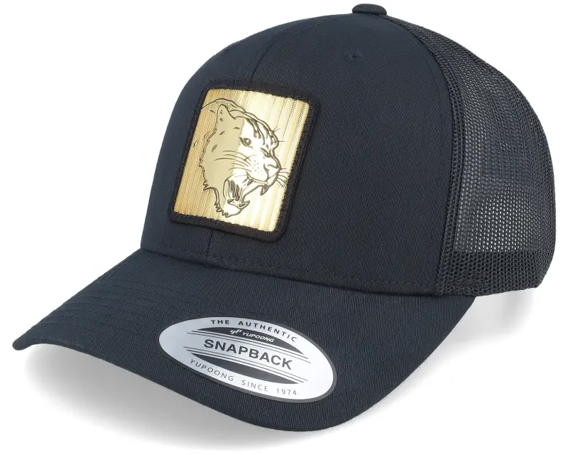 Iconic Panther Gold Patch Black Trucker online