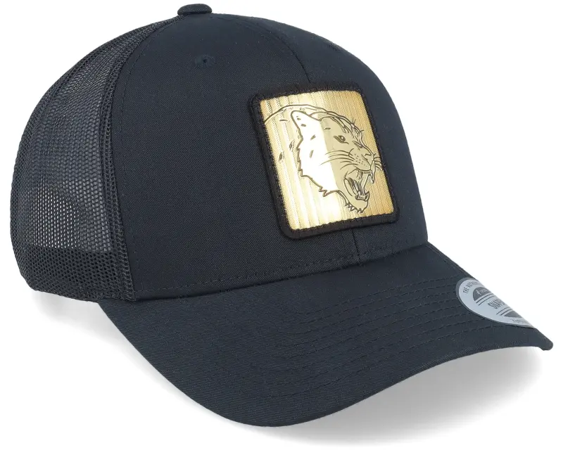Iconic Panther Gold Patch Black Trucker online