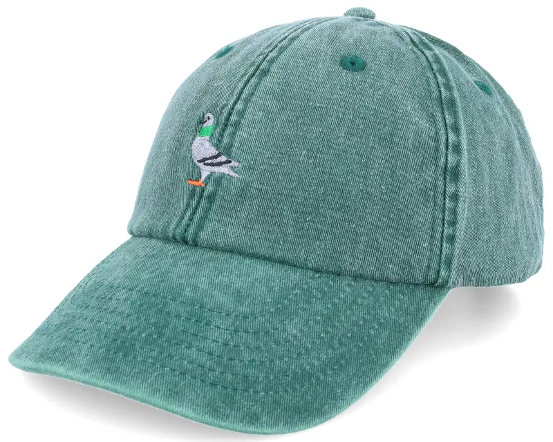 Iconic Pigeon Vintage Washed Bottle Green Dad Cap online