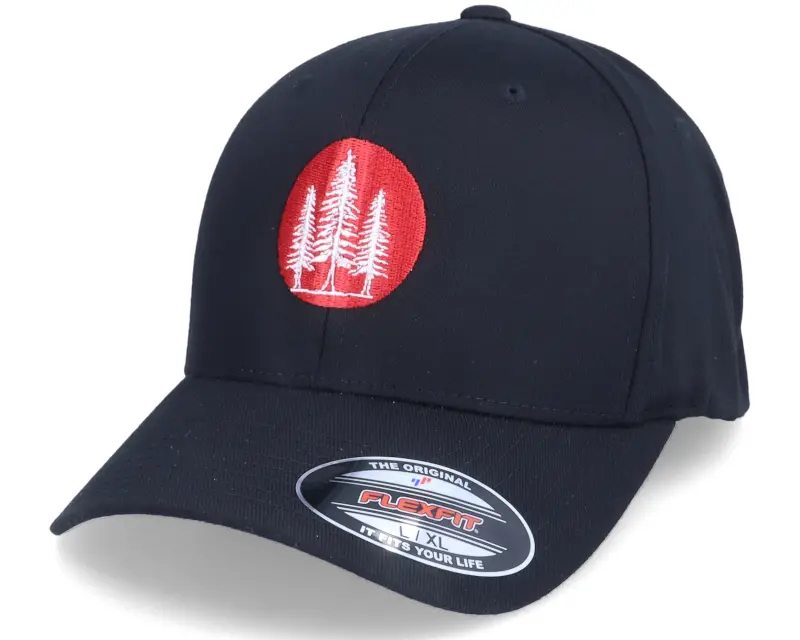 Iconic Red Pine Tree Logo Black Flexfit online