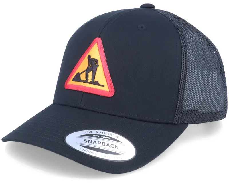 Iconic Road Work Patch Black Trucker online