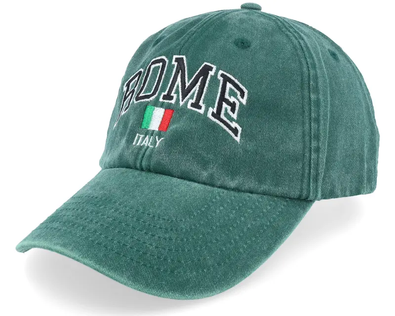 Iconic Rome Italy Washed Green Dad Cap online
